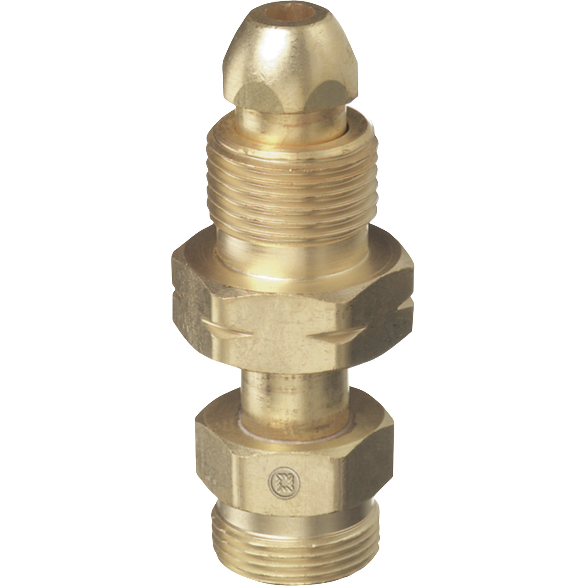 Thoroughbred Acetylene Cylinder to Regulator Adapter, Size #3 and #4, CGA-510 Valve to CGA-520 Regulator, Model# TBH 315